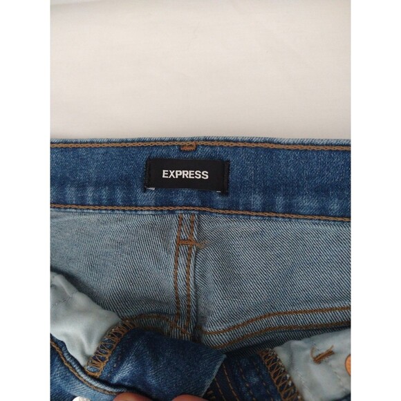 Express 90's Boot High Rise Women's sz 4R Medium/Dark Wash Blue Denim jeans y2k - Picture 4 of 11
